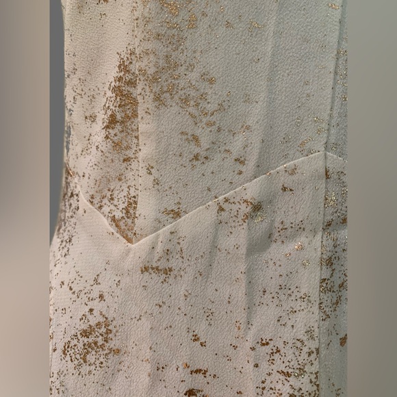 NWT Rebecca Taylor Gold Foil Party Dress - Picture 5 of 7